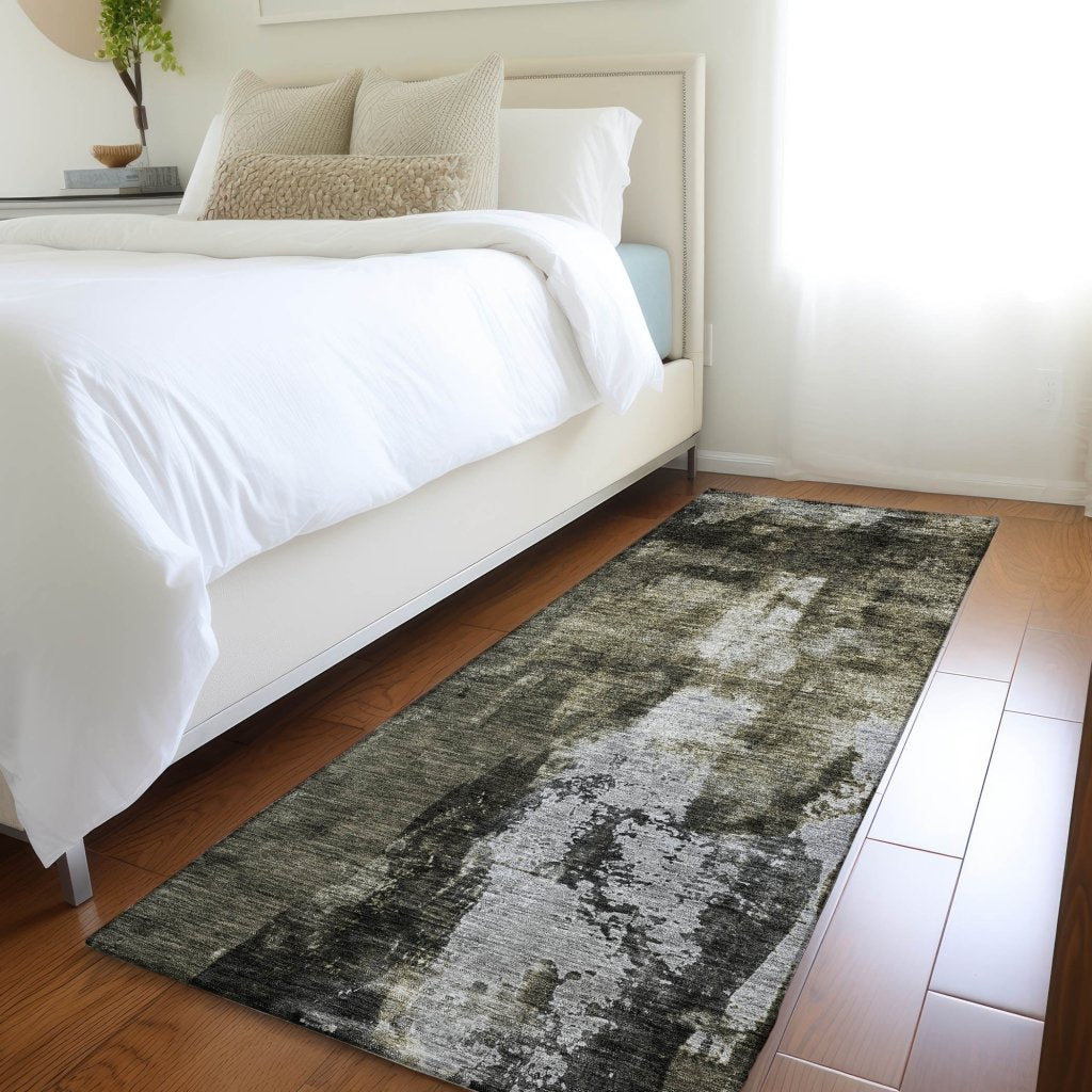 LOOMLAN Rugs Solayne Gray Washable Indoor-Outdoor Rug