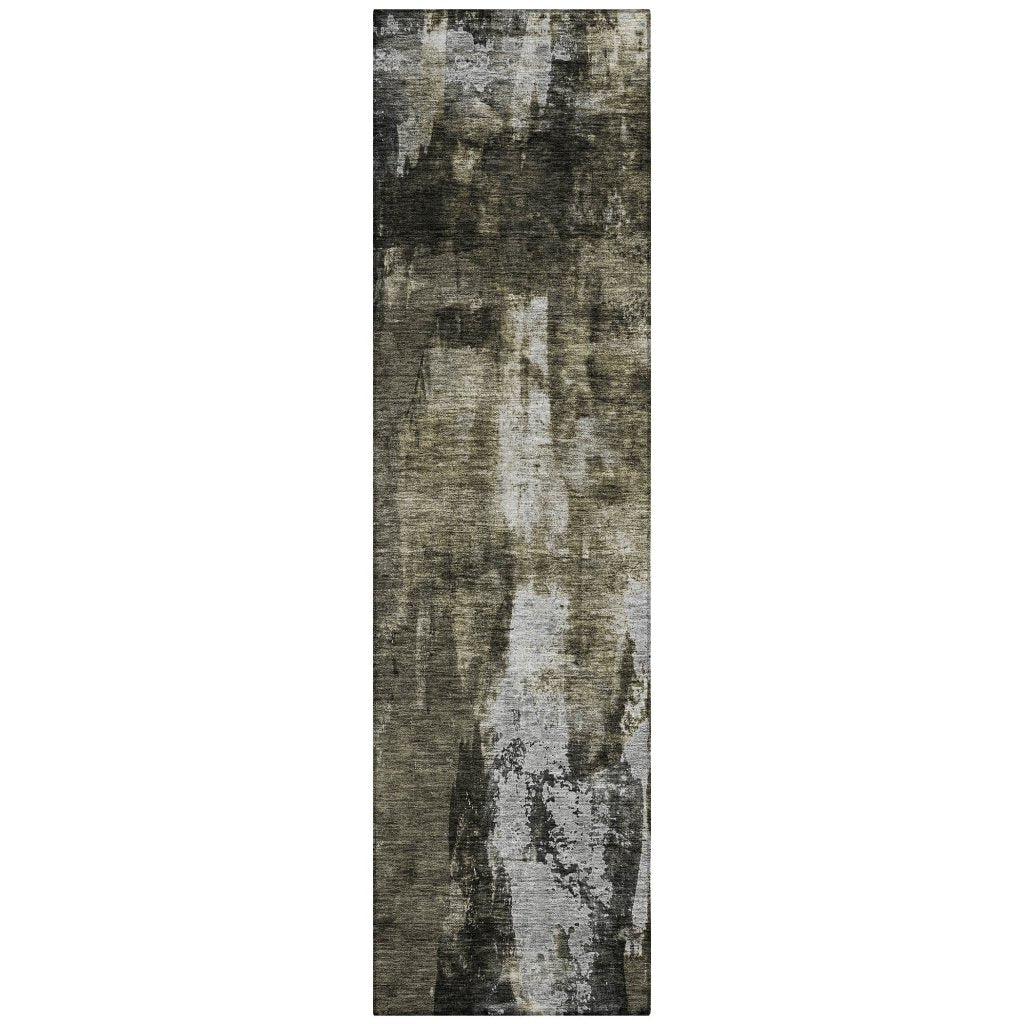 LOOMLAN Rugs Solayne Gray Washable Indoor-Outdoor Rug