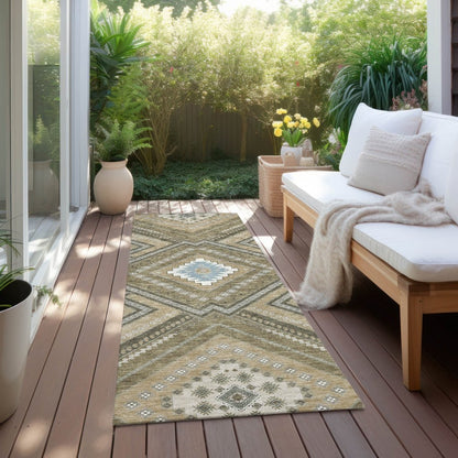 LOOMLAN Rugs Solene Brown Washable Indoor-Outdoor Rug