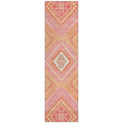 LOOMLAN Rugs Solene Coral Washable Indoor-Outdoor Rug