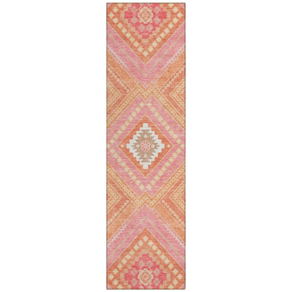 LOOMLAN Rugs Solene Coral Washable Indoor-Outdoor Rug