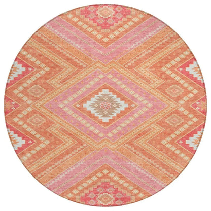 LOOMLAN Rugs Solene Coral Washable Indoor-Outdoor Rug