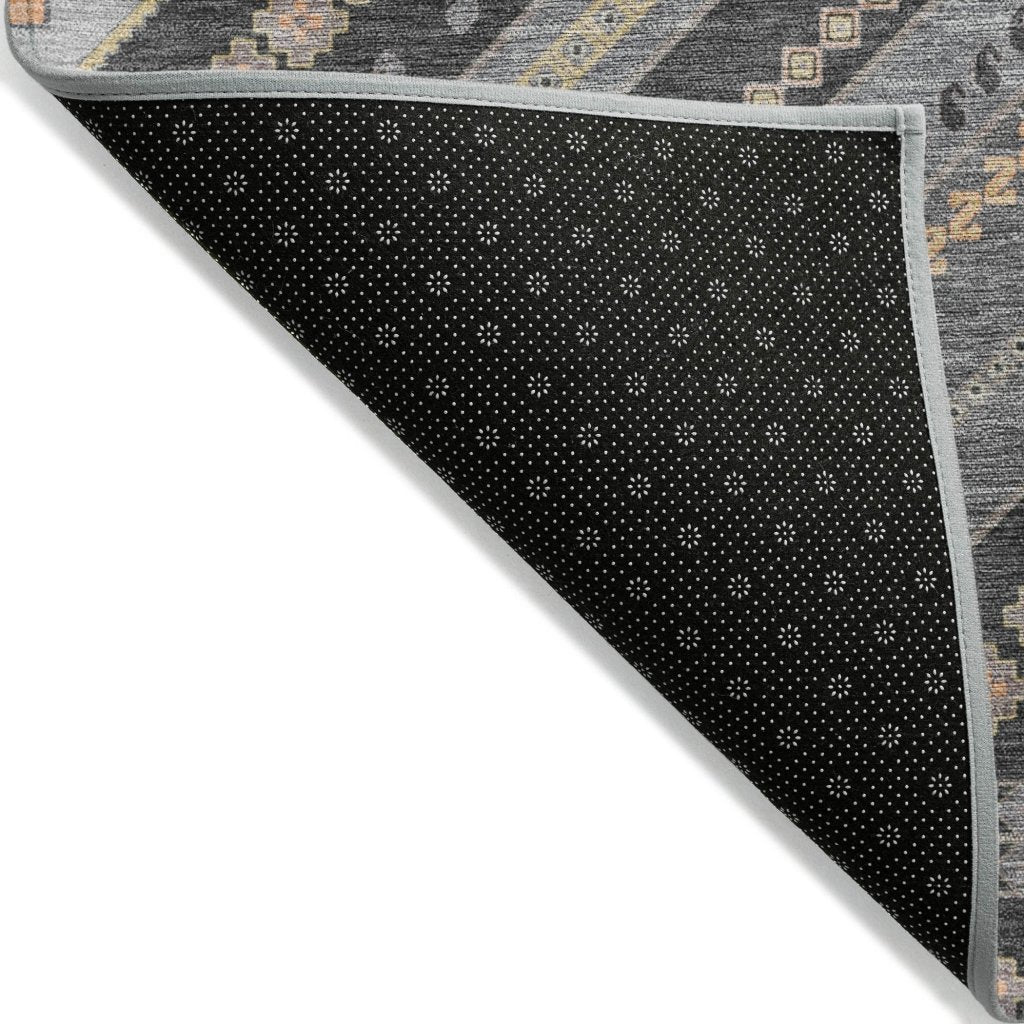 LOOMLAN Rugs Solene Gray Washable Indoor-Outdoor Rug