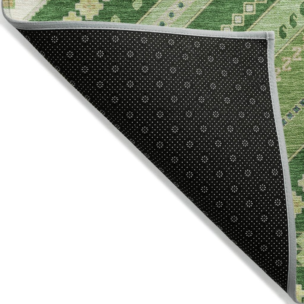 LOOMLAN Rugs Solene Green Washable Indoor-Outdoor Rug
