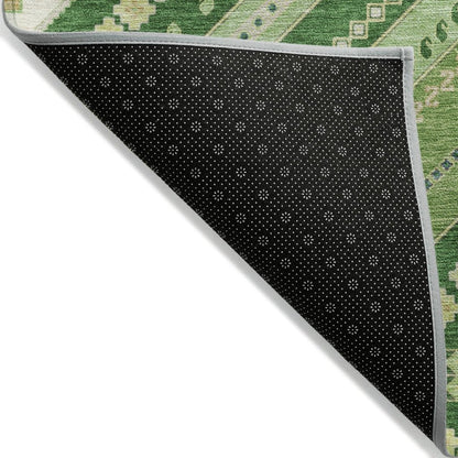 LOOMLAN Rugs Solene Green Washable Indoor-Outdoor Rug