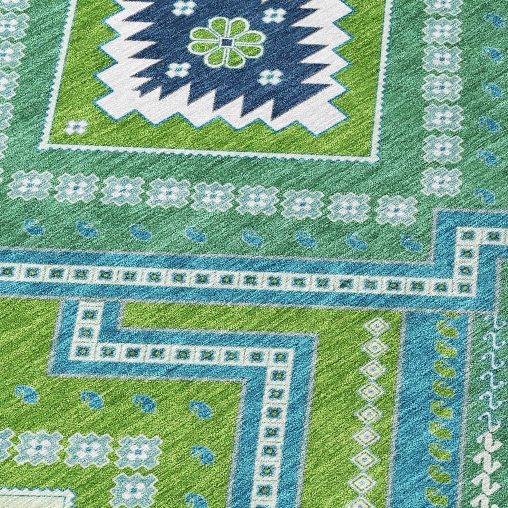 LOOMLAN Rugs Solene Lime Washable Indoor-Outdoor Rug