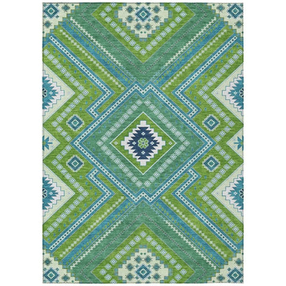 LOOMLAN Rugs Solene Lime Washable Indoor-Outdoor Rug