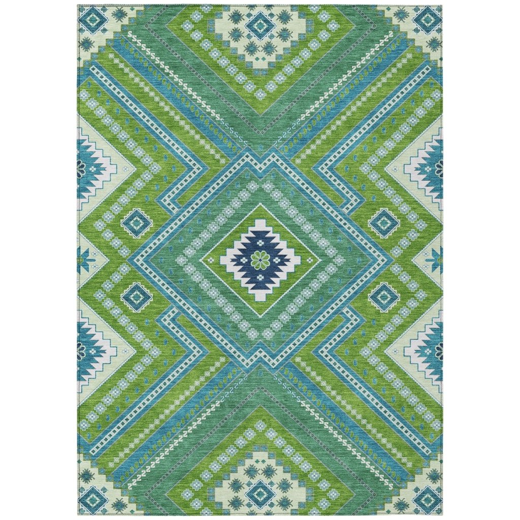 LOOMLAN Rugs Solene Lime Washable Indoor-Outdoor Rug
