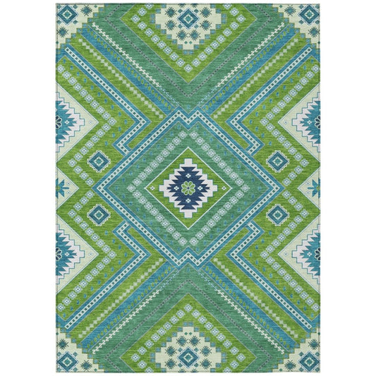 LOOMLAN Rugs Solene Lime Washable Indoor-Outdoor Rug