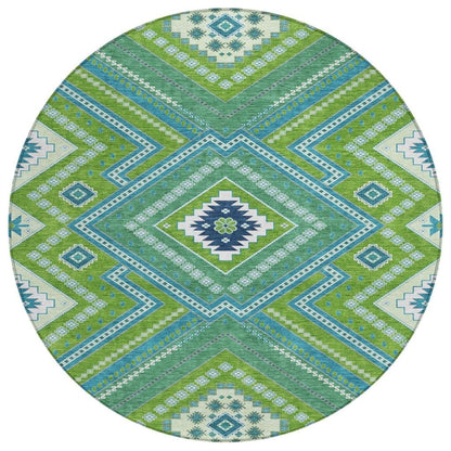 LOOMLAN Rugs Solene Lime Washable Indoor-Outdoor Rug