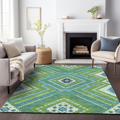 LOOMLAN Rugs Solene Lime Washable Indoor-Outdoor Rug