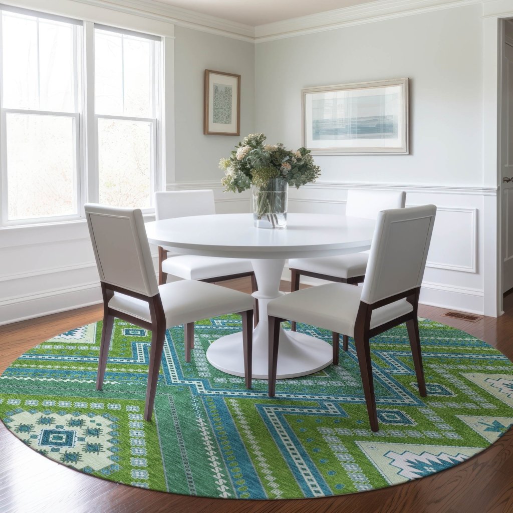 LOOMLAN Rugs Solene Lime Washable Indoor-Outdoor Rug