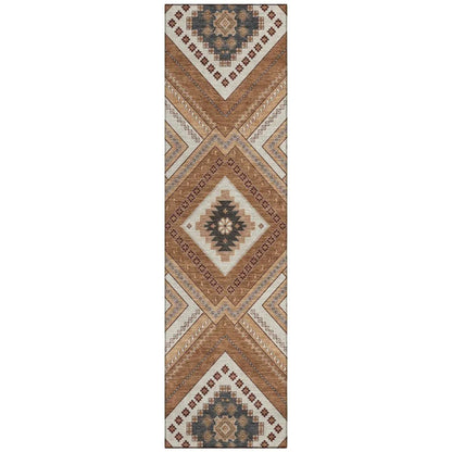 LOOMLAN Rugs Solene Orange Washable Indoor-Outdoor Rug