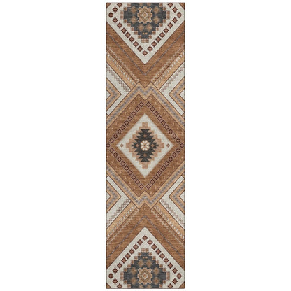 LOOMLAN Rugs Solene Orange Washable Indoor-Outdoor Rug
