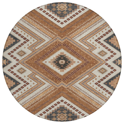 LOOMLAN Rugs Solene Orange Washable Indoor-Outdoor Rug