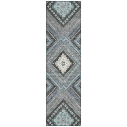 LOOMLAN Rugs Solene Pewter Washable Indoor-Outdoor Rug