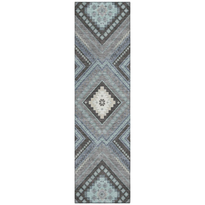 LOOMLAN Rugs Solene Pewter Washable Indoor-Outdoor Rug