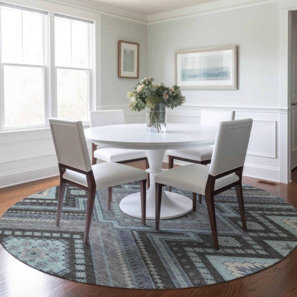 LOOMLAN Rugs Solene Pewter Washable Indoor-Outdoor Rug