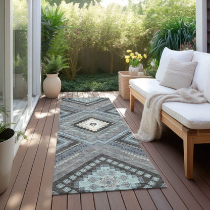 LOOMLAN Rugs Solene Pewter Washable Indoor-Outdoor Rug