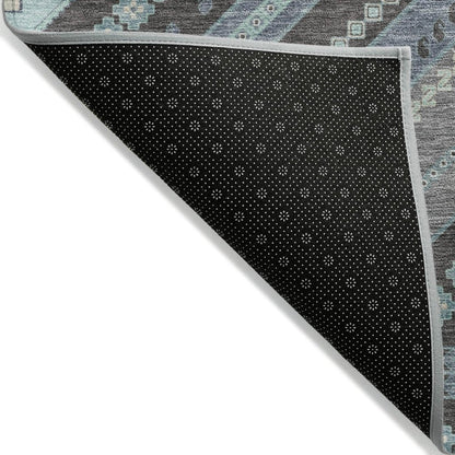 LOOMLAN Rugs Solene Pewter Washable Indoor-Outdoor Rug