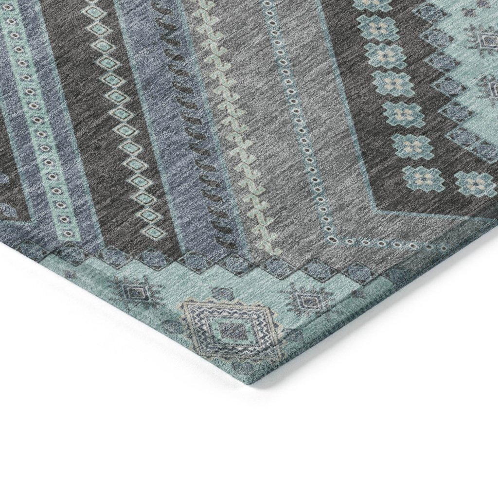 LOOMLAN Rugs Solene Pewter Washable Indoor-Outdoor Rug