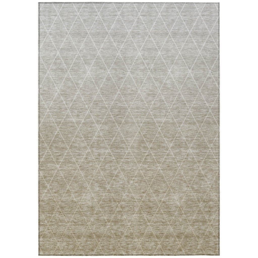 LOOMLAN Rugs Soleya Brown Washable Indoor-Outdoor Rug