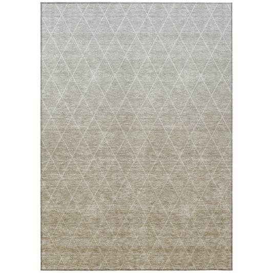 LOOMLAN Rugs Soleya Brown Washable Indoor-Outdoor Rug