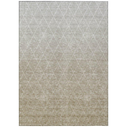 LOOMLAN Rugs Soleya Brown Washable Indoor-Outdoor Rug