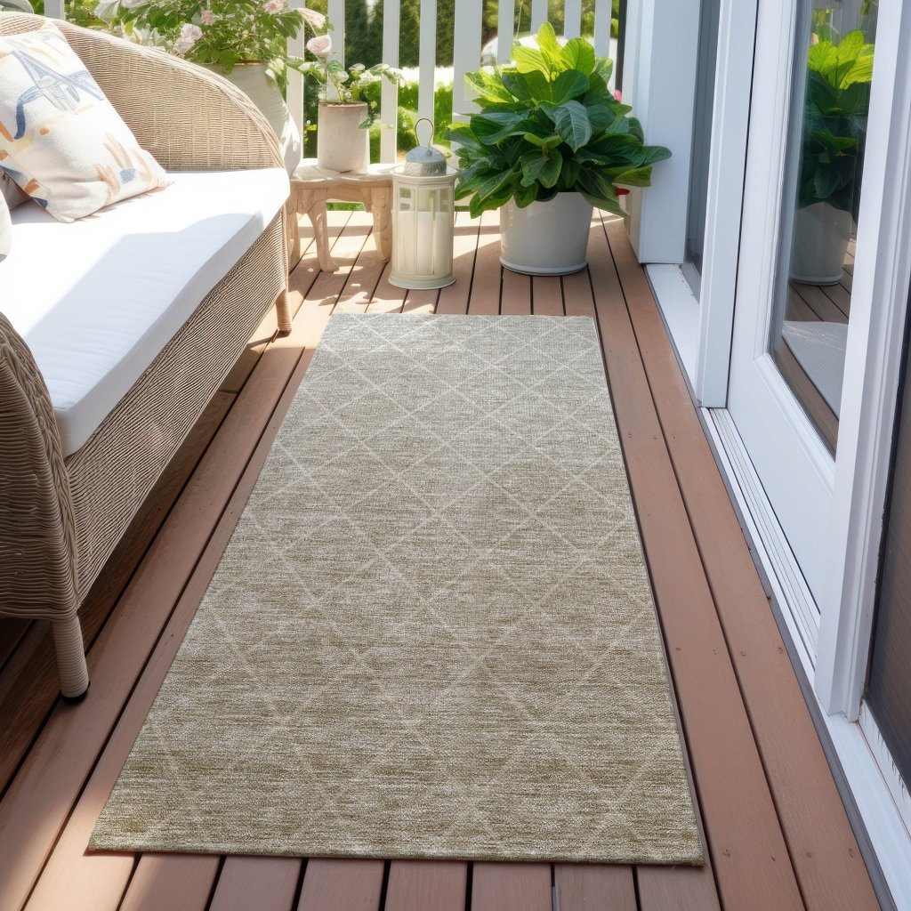 LOOMLAN Rugs Soleya Brown Washable Indoor-Outdoor Rug