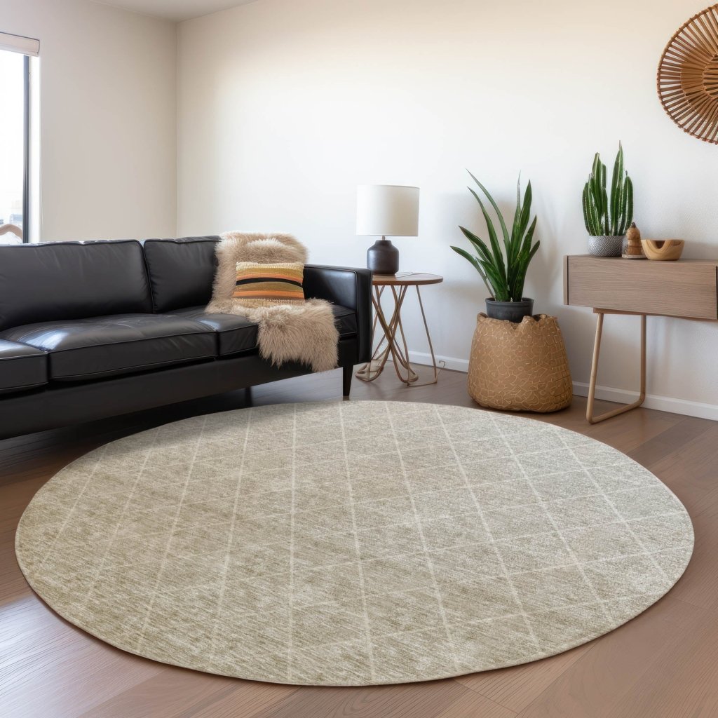 LOOMLAN Rugs Soleya Brown Washable Indoor-Outdoor Rug
