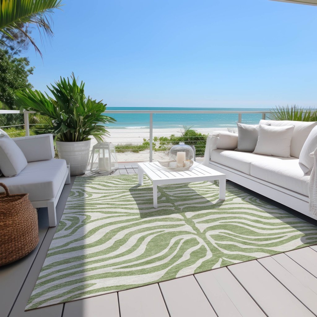 LOOMLAN Rugs Solstice Aloe Washable Indoor-Outdoor Rug