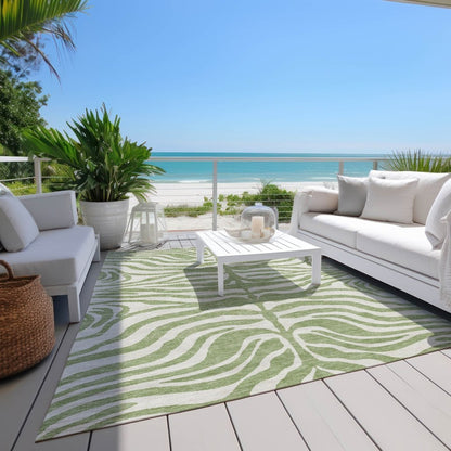 LOOMLAN Rugs Solstice Aloe Washable Indoor-Outdoor Rug