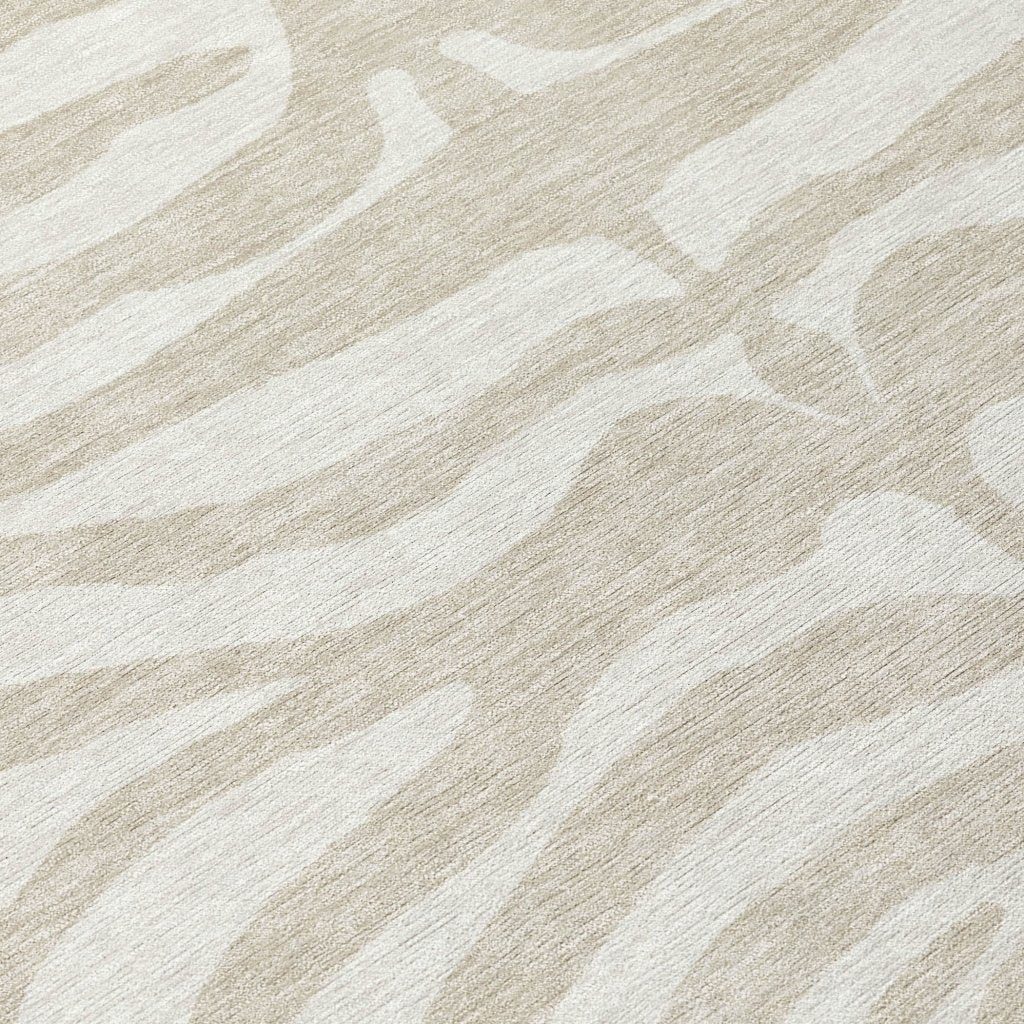 LOOMLAN Rugs Solstice Beige Washable Indoor-Outdoor Rug