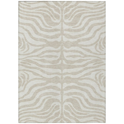 LOOMLAN Rugs Solstice Beige Washable Indoor-Outdoor Rug