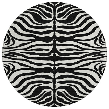 LOOMLAN Rugs Solstice Black Washable Indoor-Outdoor Rug