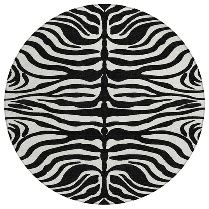 LOOMLAN Rugs Solstice Black Washable Indoor-Outdoor Rug