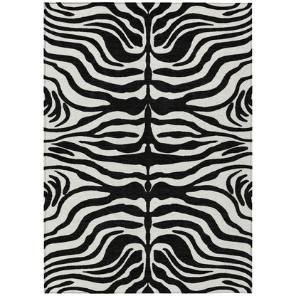 LOOMLAN Rugs Solstice Black Washable Indoor-Outdoor Rug