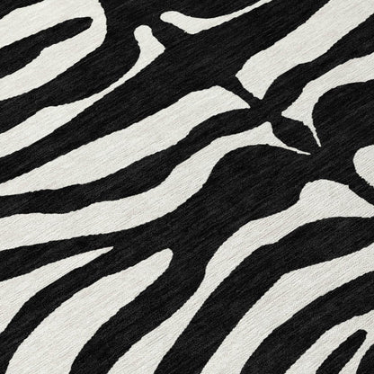 LOOMLAN Rugs Solstice Black Washable Indoor-Outdoor Rug