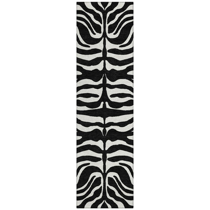 LOOMLAN Rugs Solstice Black Washable Indoor-Outdoor Rug