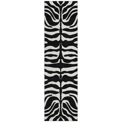 LOOMLAN Rugs Solstice Black Washable Indoor-Outdoor Rug