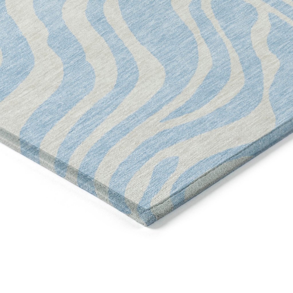 LOOMLAN Rugs Solstice Blue Washable Indoor-Outdoor Rug