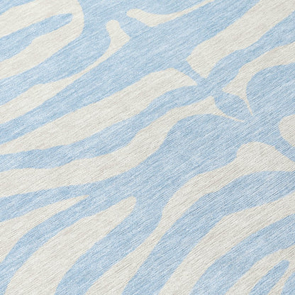 LOOMLAN Rugs Solstice Blue Washable Indoor-Outdoor Rug