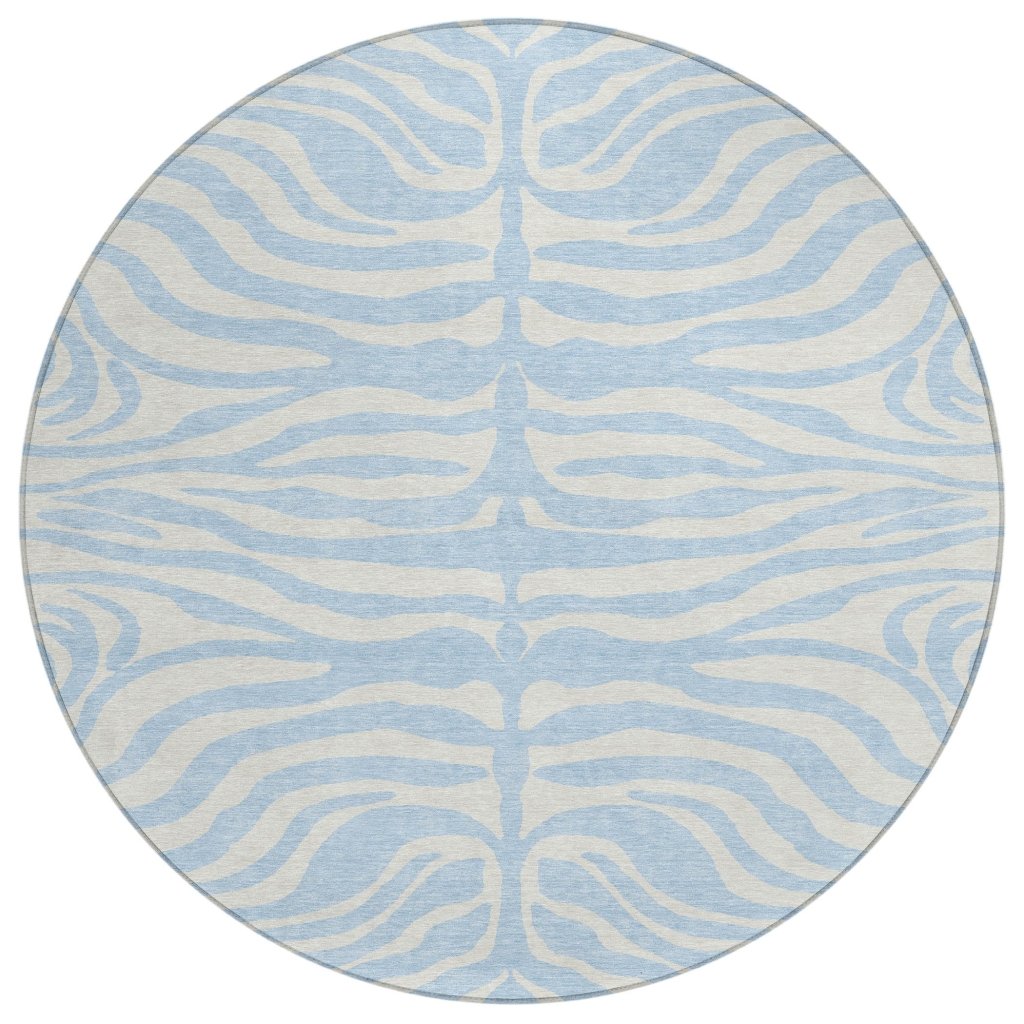 LOOMLAN Rugs Solstice Blue Washable Indoor-Outdoor Rug
