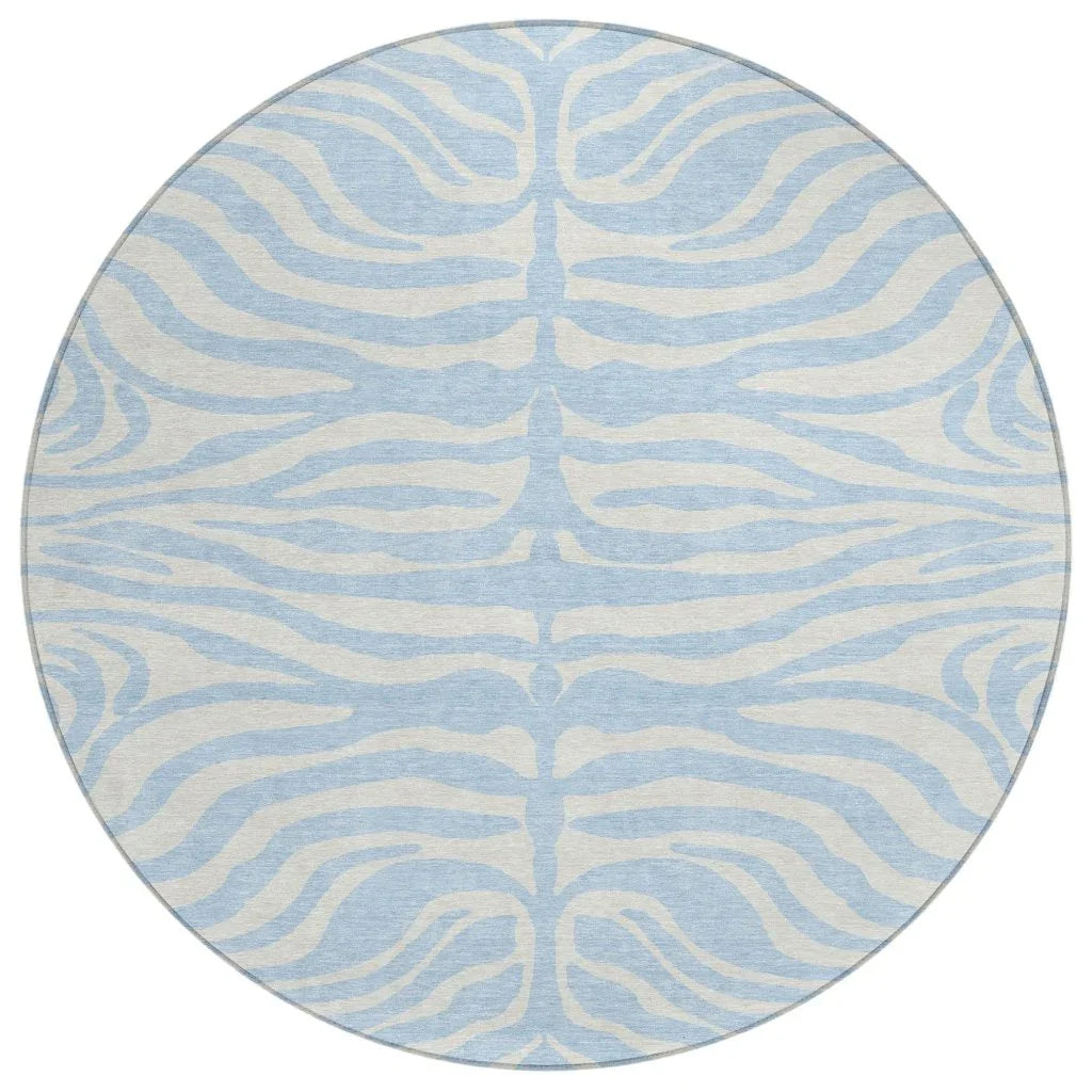 LOOMLAN Rugs Solstice Blue Washable Indoor-Outdoor Rug
