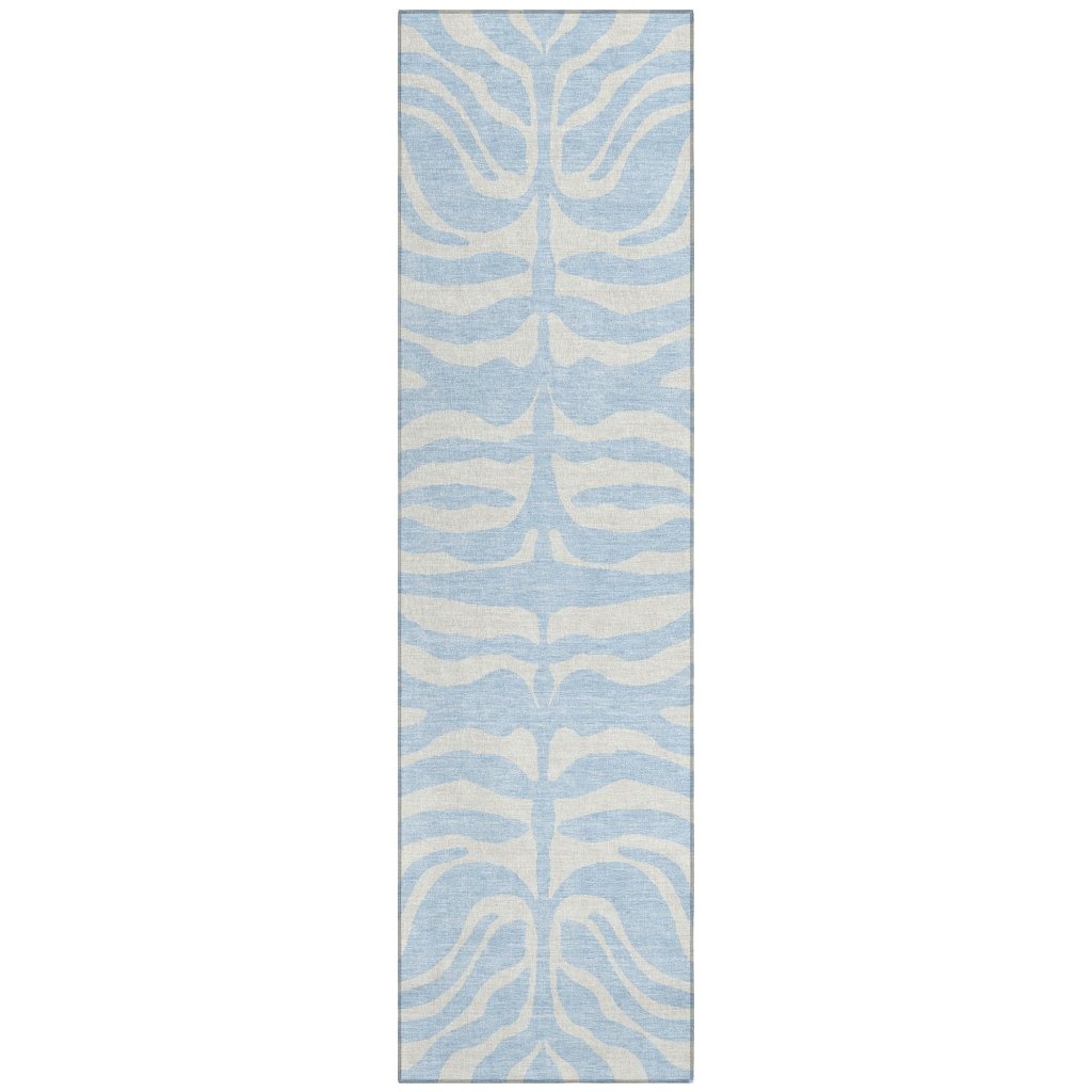 LOOMLAN Rugs Solstice Blue Washable Indoor-Outdoor Rug