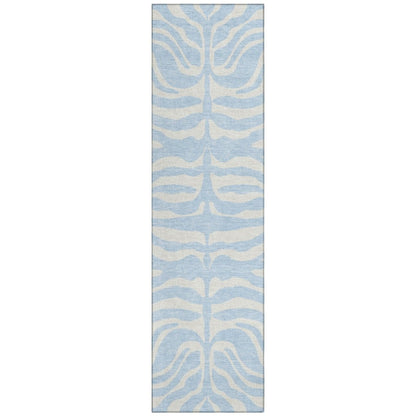 LOOMLAN Rugs Solstice Blue Washable Indoor-Outdoor Rug