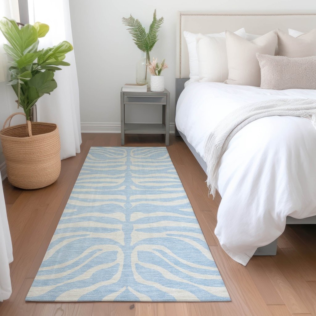 LOOMLAN Rugs Solstice Blue Washable Indoor-Outdoor Rug