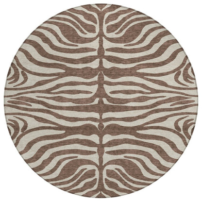 LOOMLAN Rugs Solstice Brown Washable Indoor-Outdoor Rug