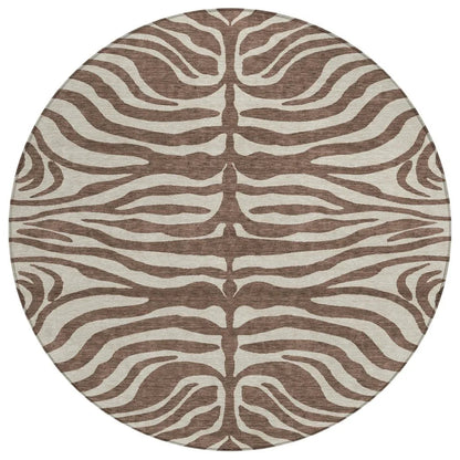 LOOMLAN Rugs Solstice Brown Washable Indoor-Outdoor Rug
