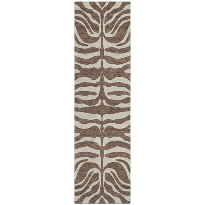 LOOMLAN Rugs Solstice Brown Washable Indoor-Outdoor Rug